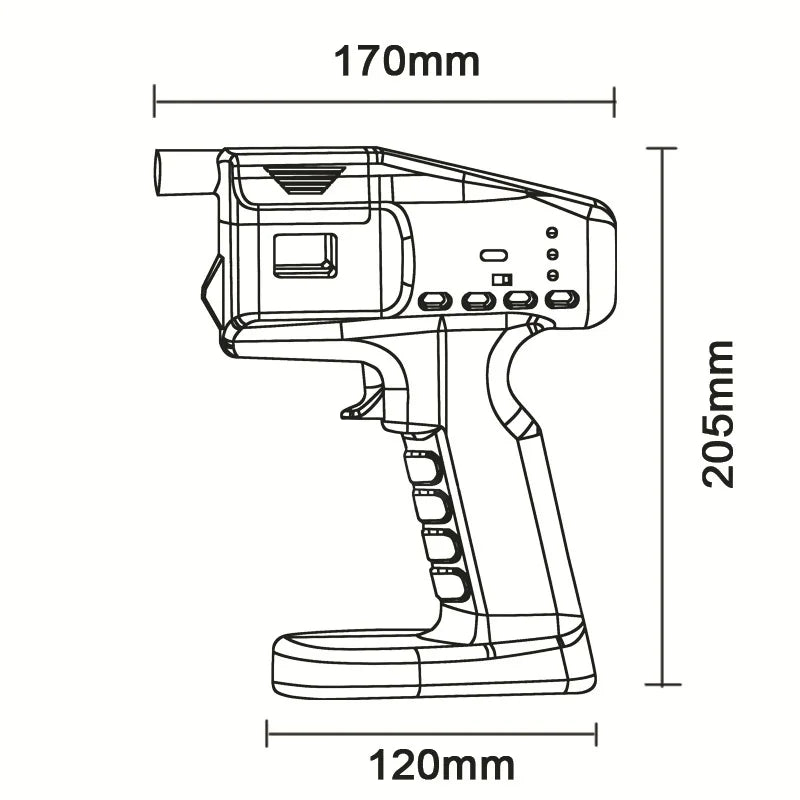 Smoke Bubble Gun Kit 50ml Refillable No Liquid