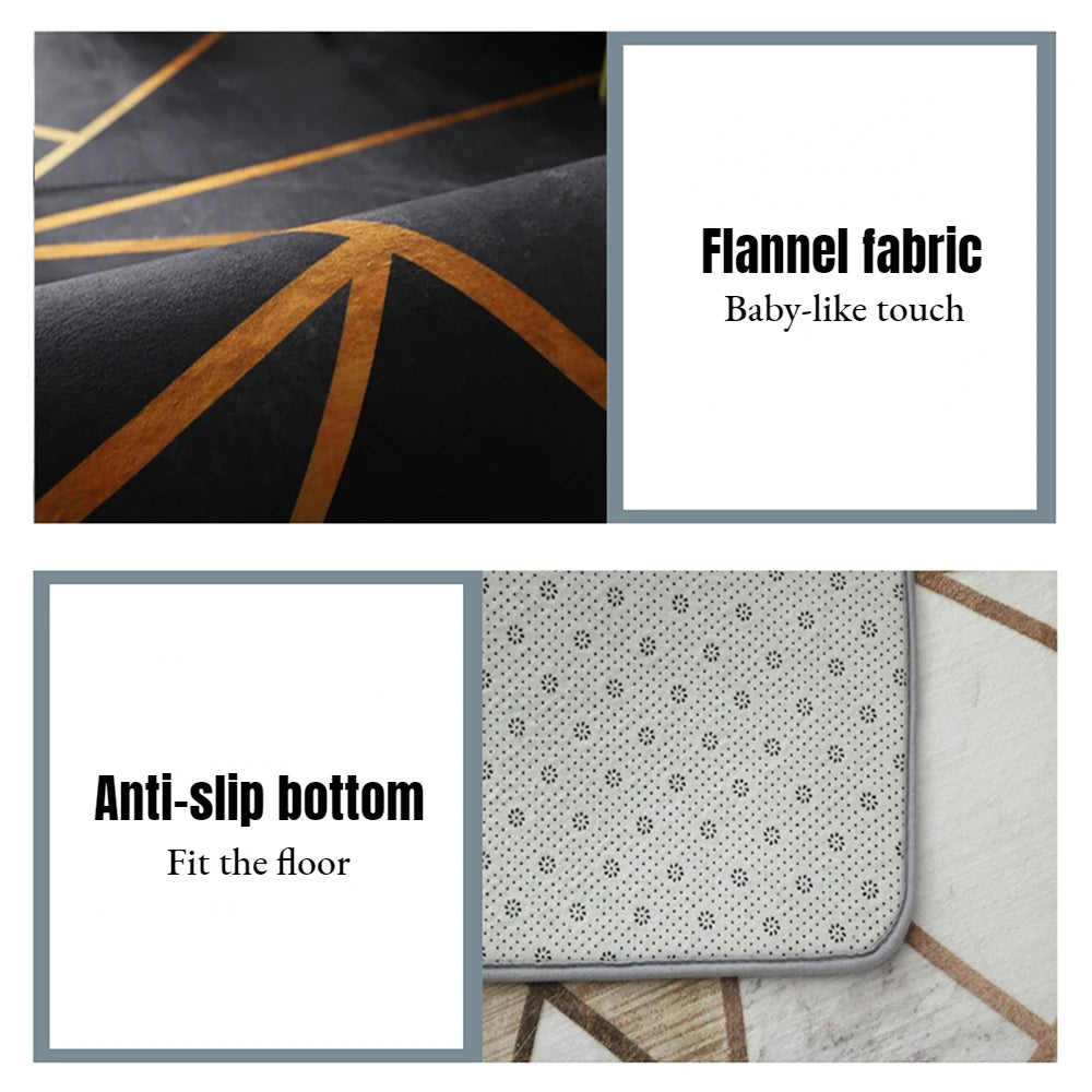 Washable Large Area Rug 160x230cm Modern Abstract Design