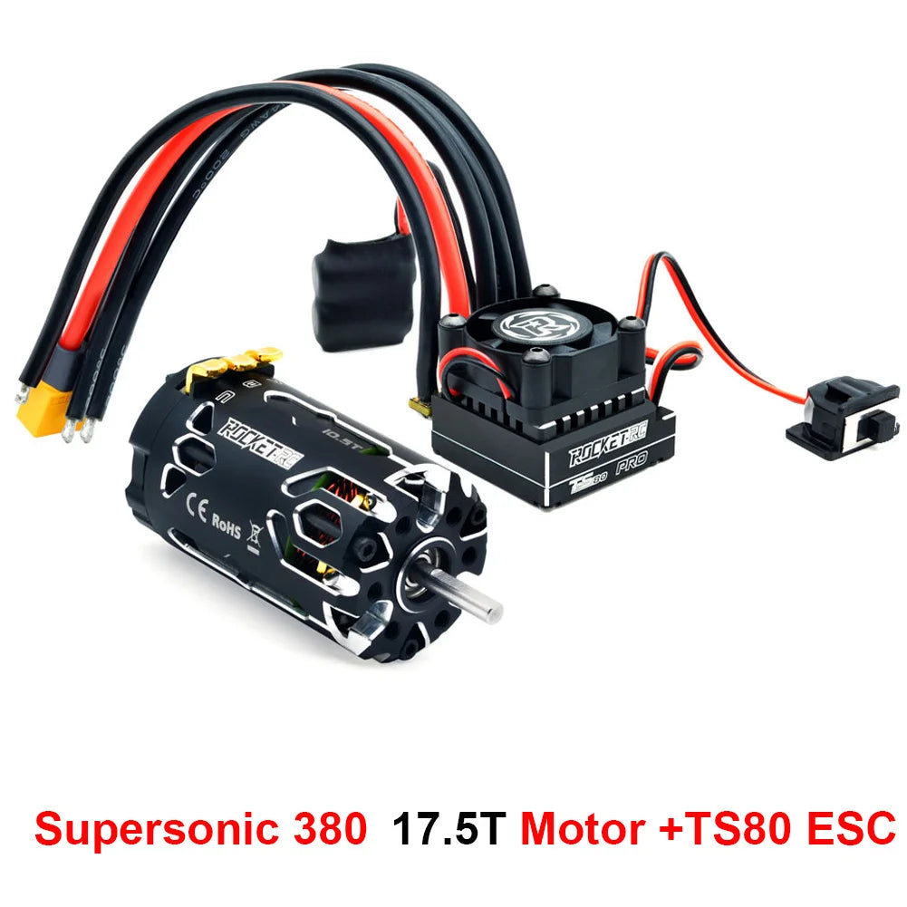 17.5T Sensored Brushless RC Motor with 80A ESC
