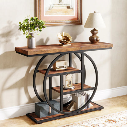 Entryway Sofa Table Dark Brown