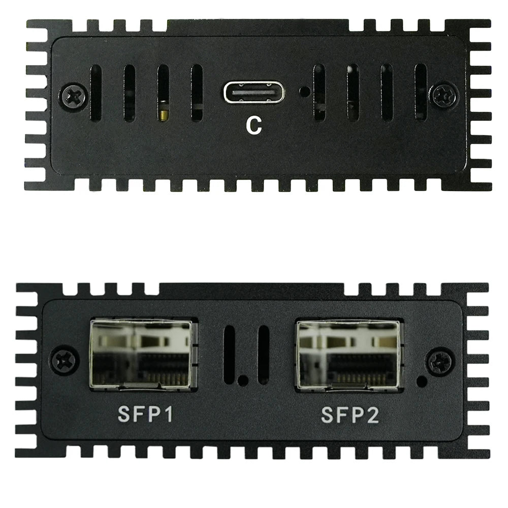 Dual-Port 10G SFP+ USB4 Thunderbolt Ethernet Adapter