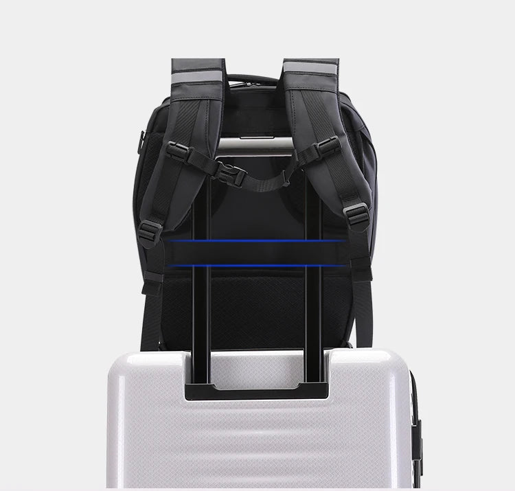 Large Carbon Fiber LED Hard Shell Backpack for Travel