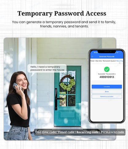 Fingerprint Gate Lock Keyless Smart Security