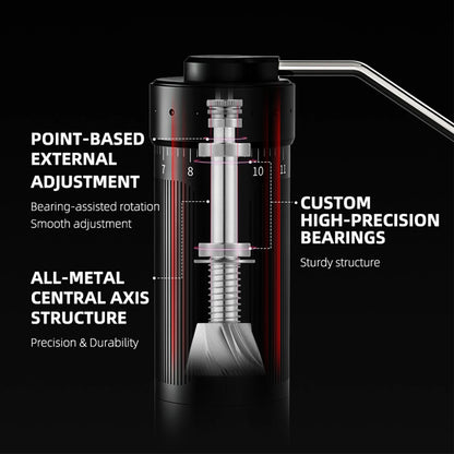 Manual Coffee Grinder with Adjustable Conical Burr for Espresso
