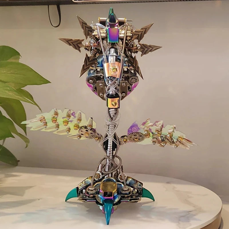 Steampunk Plant Model DIY Assembly Kit with Metal Parts
