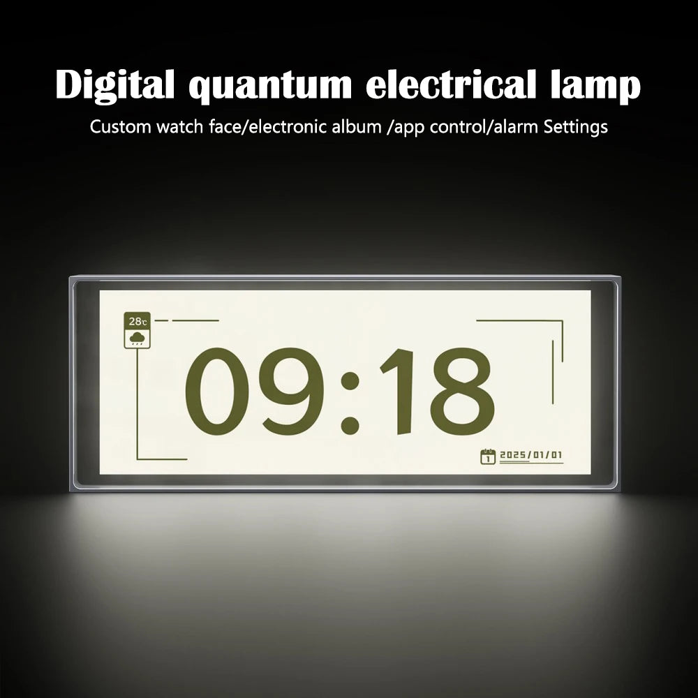 RGB Quantum Clock Night Light with APP and IPS Display