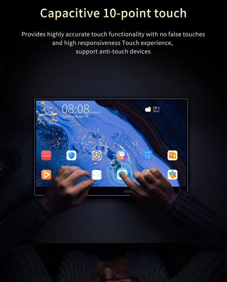 13.3-Inch 4K OLED Portable Monitor Touchscreen USB-C