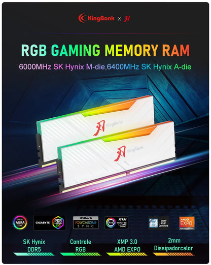 32GB DDR5 RGB RAM 6400MHz Dual Channel PC Upgrade