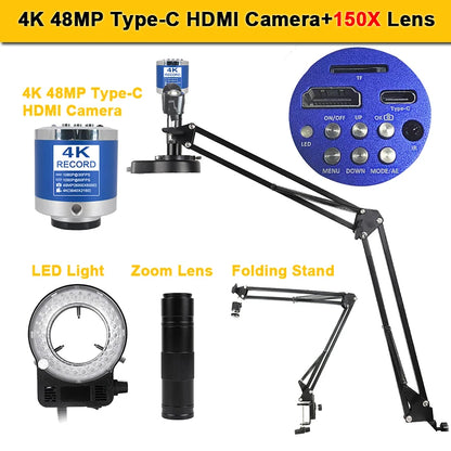 Industrial Microscope A Set HD 1080P Camera