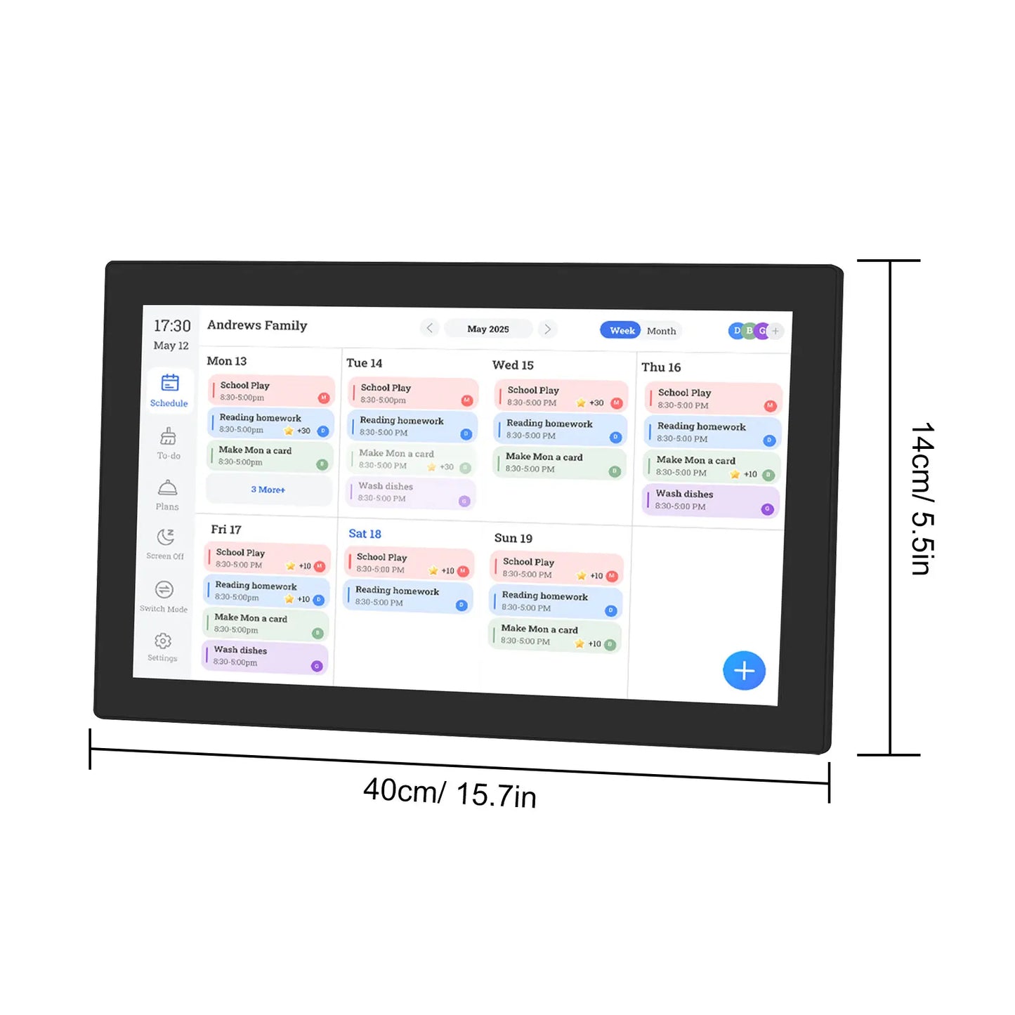 Touch Screen Digital Frame Ivory 15.6 Inch WiFi Sync