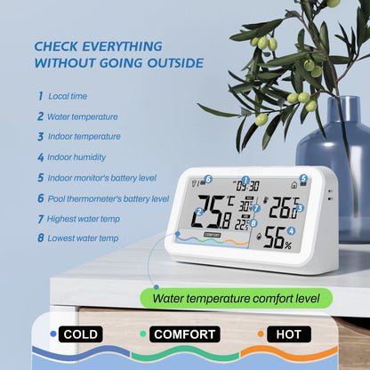 Solar Wireless Pool Thermometer with 300m Range
