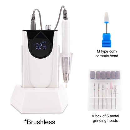Portable White High Speed Aluminium Nail Drill Machine