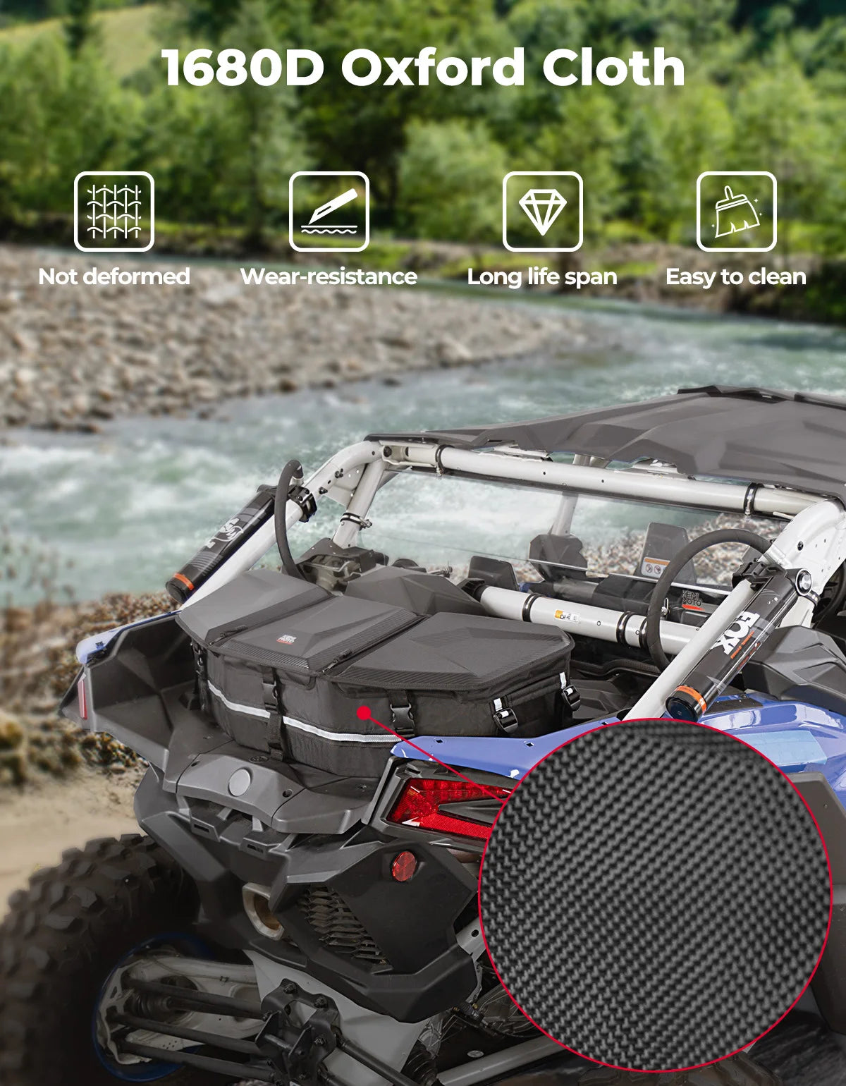Heavy-Duty Rear Storage Bag for UTV/ATV Vehicles