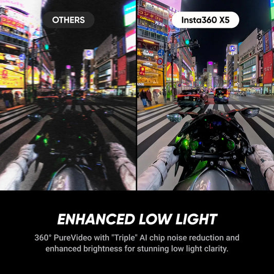 Insta360 X5 Waterproof 8K 360 Camera with Smart Stabilisation and Selfie Effect