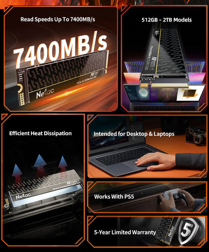 1TB Internal SSD M.2 NVMe 7400MB/s Read