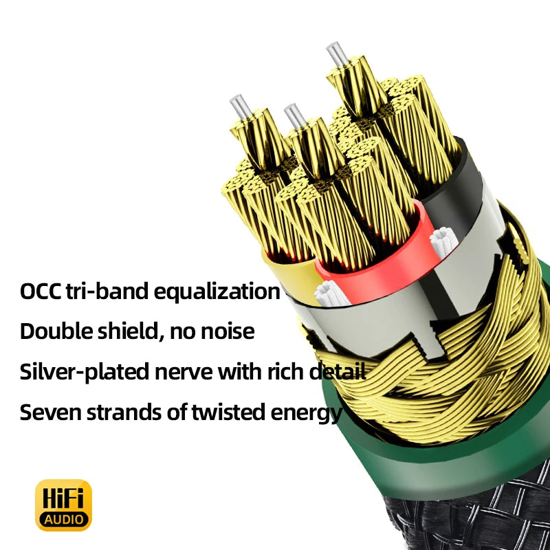 2m Premium HiFi Power Cable Audio Upgrade