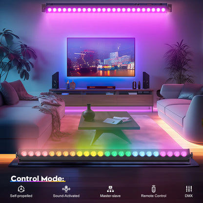 RGB LED Wall Wash Light Bars 2 Pack for Parties