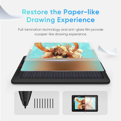 13.3 Inch Graphic Drawing Tablet with Pen and Roller Wheel