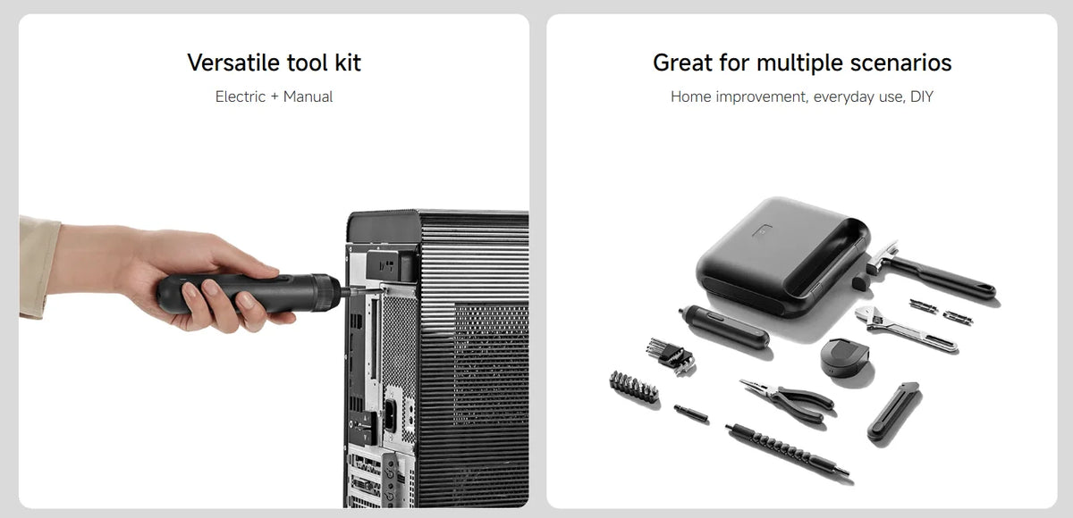 Portable Electric Screwdriver Tool Kit with Storage Case