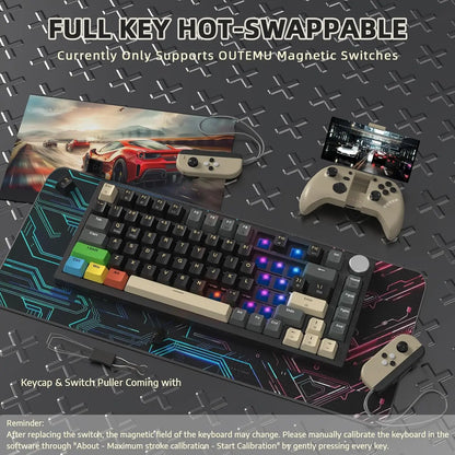 Rapid Trigger Mechanical Gaming Keyboard K85 Khaki RGB