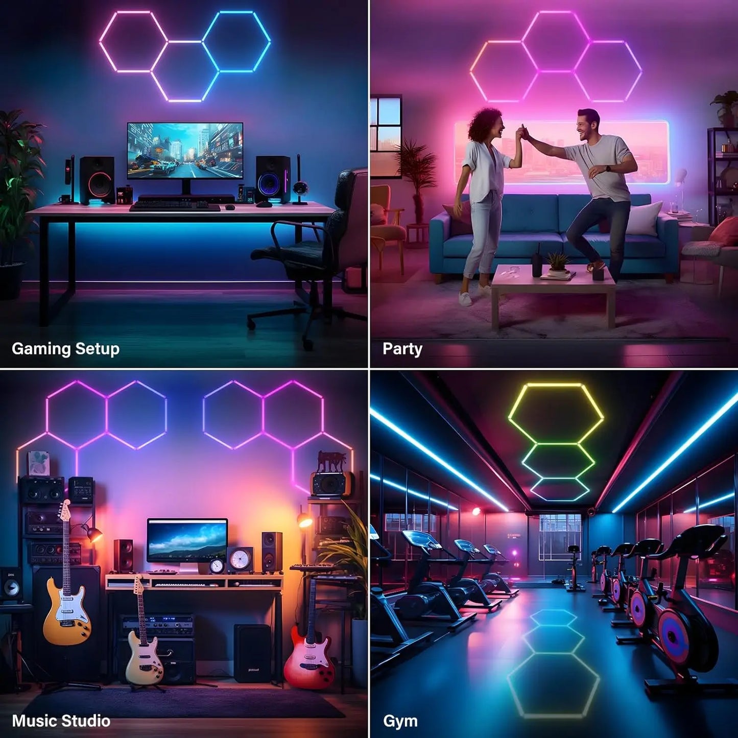 RGB-4H 1522 Hexagon LED Honeycomb Ceiling Light