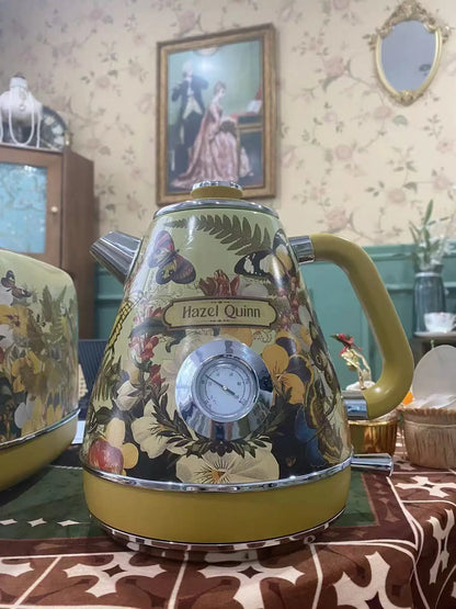 1.8L Retro Electric Kettle with Thermometer 1800W