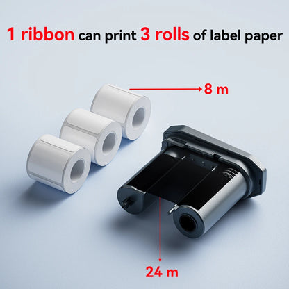 Wireless Thermal Label Printer 300DPI with White Labels