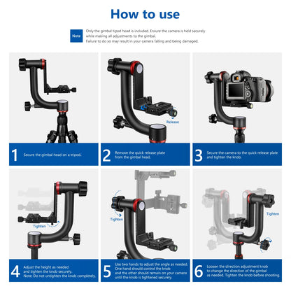 Professional Gimbal Head for 360 Degree Panoramic Photography