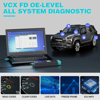 Portable VXDIAG VCX FD GM ECU Coding Scanner