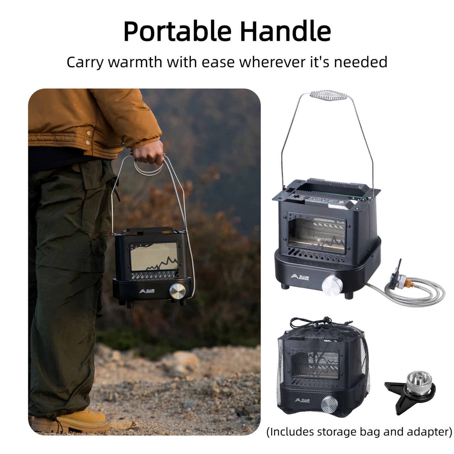 Compact Outdoor Heating Stove Portable Camping Gas Burner