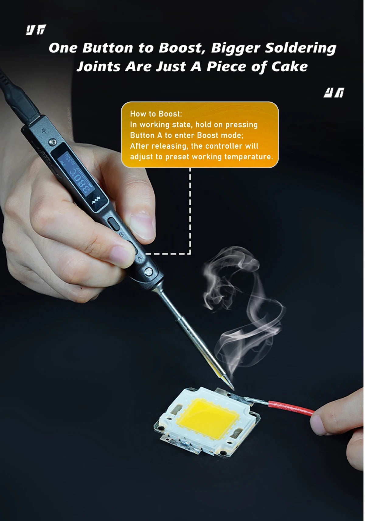 90W USB Electric Soldering Iron Adjustable Temperature
