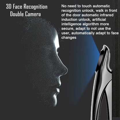 Digital Door Lock Face Unlock Matte Black