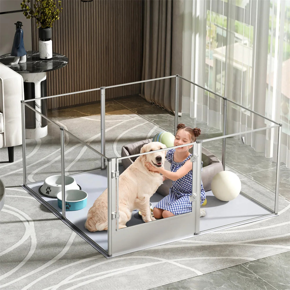 Indoor Dog Enclosure 163x102.5x80cm Acrylic Fence