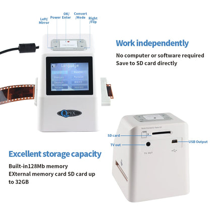 Black 35mm Film Scanner 22MP LCD Digital Converter