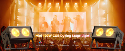 4 Pack COB LED Stage Lights for Weddings and Parties