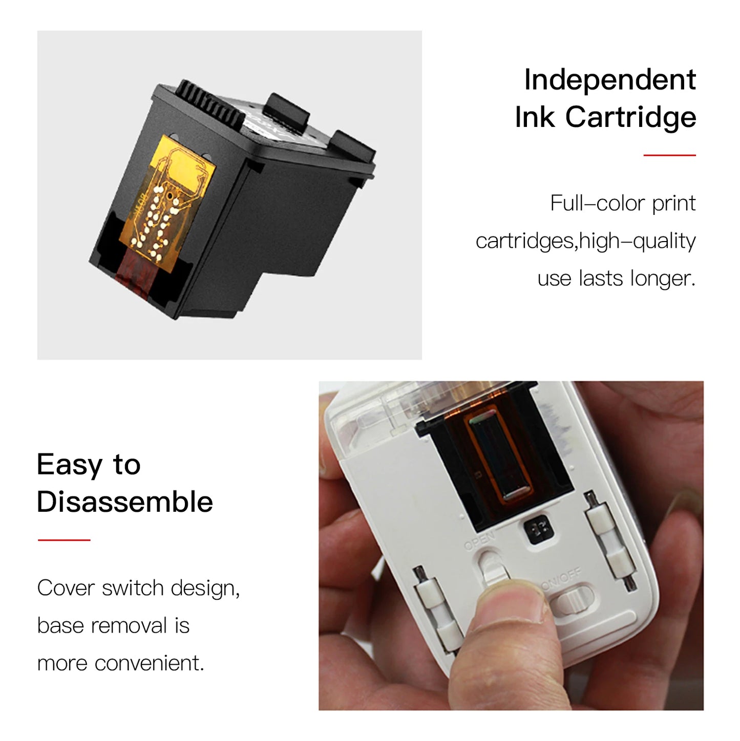 Handheld Inkjet Printer Portable Wireless Black Ink Printer