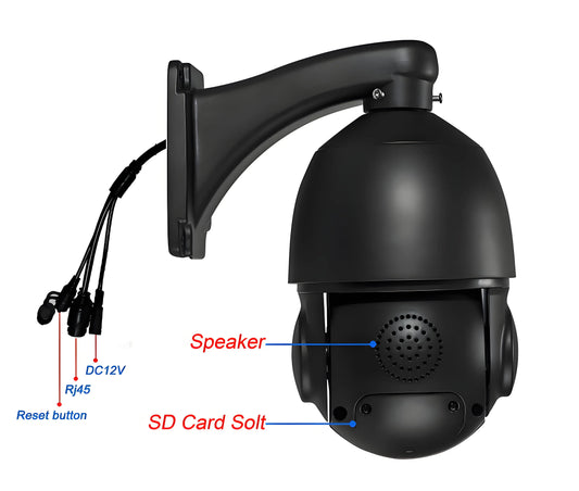 POE 4K 30fps 60X Zoom Metal 360 PTZ Camera