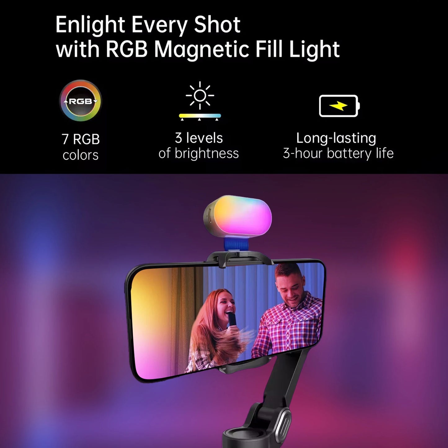 Wireless 3-Axis Video Gimbal with Foldable Design
