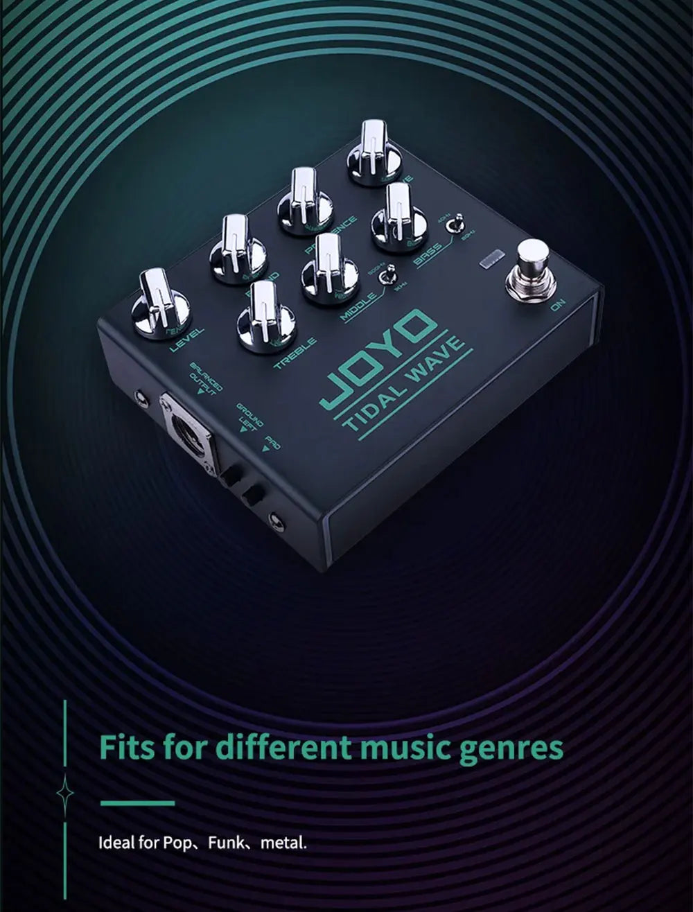 Portable Bass Guitar Pedal Tidal Wave Preamp Effect