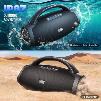 200W Portable Bluetooth Speaker with 24H Playtime IPX7 Waterproof