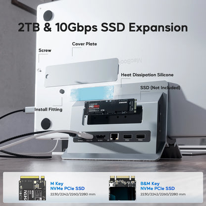 Vertical Laptop Docking Station with 4K HDMI