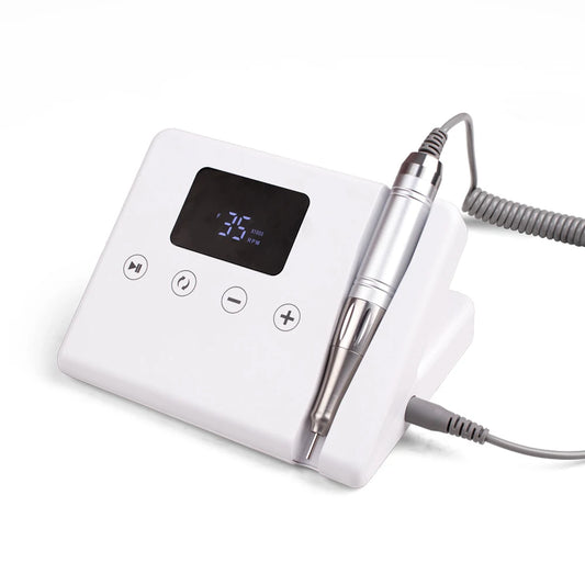 Portable 35000RPM Electric Nail File Machine White