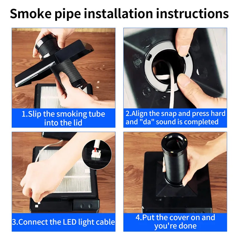 220V Solder Smoke Absorber with LED Light Carbon Filter