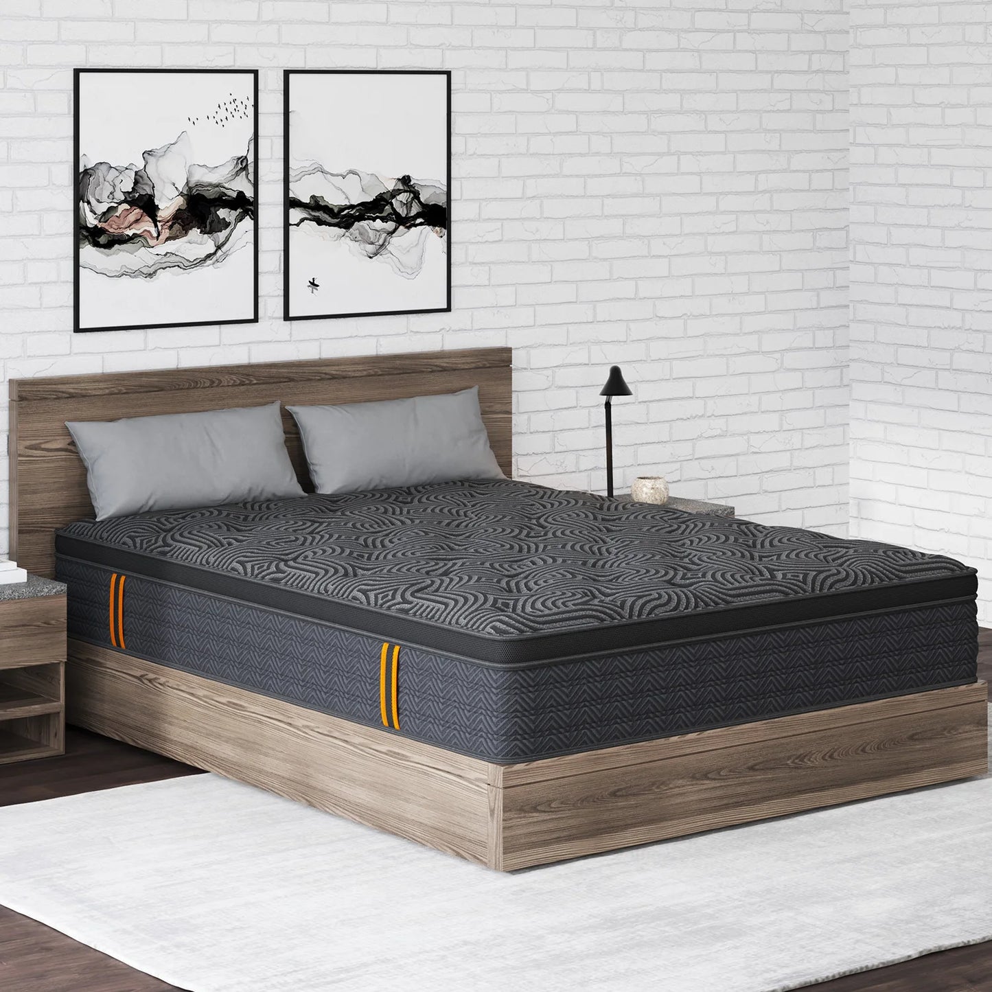 34cm Euro Top Memory Foam Mattress Medium Firm Single