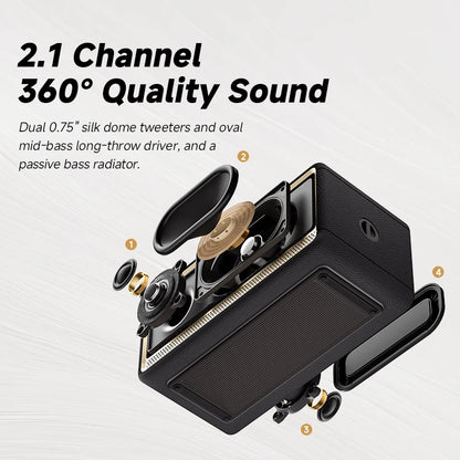 Portable 36W Bluetooth Speaker with IP66 Waterproof Design