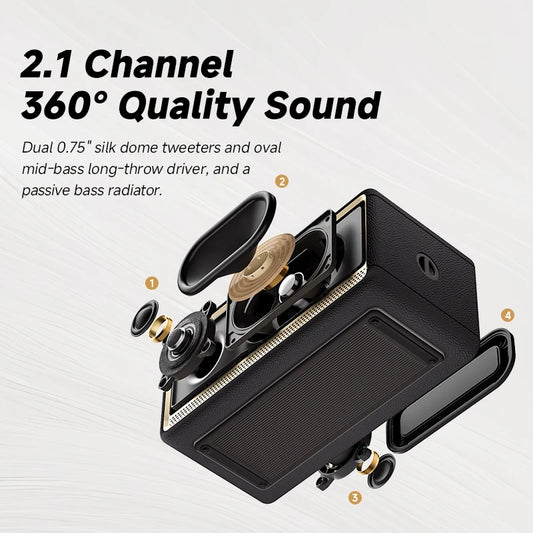Portable 36W Bluetooth Speaker with IP66 Waterproof Design