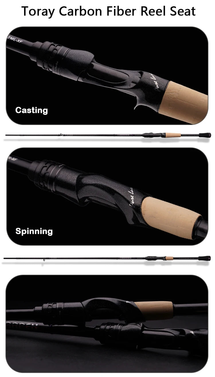 Lightweight Carbon Fishing Rod MF XF Bass Pike Spinning