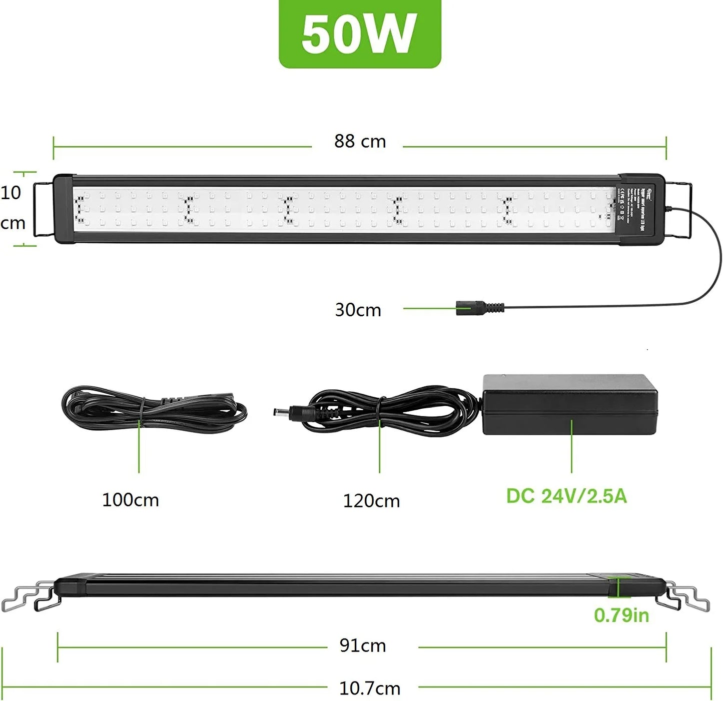 Smart Aquarium LED Light 90cm Bluetooth App Control Full Spectrum LED
