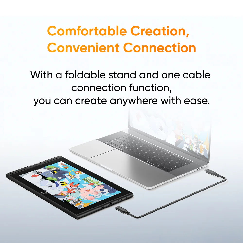 12 Inch Graphic Drawing Tablet Display with Stylus & Stand