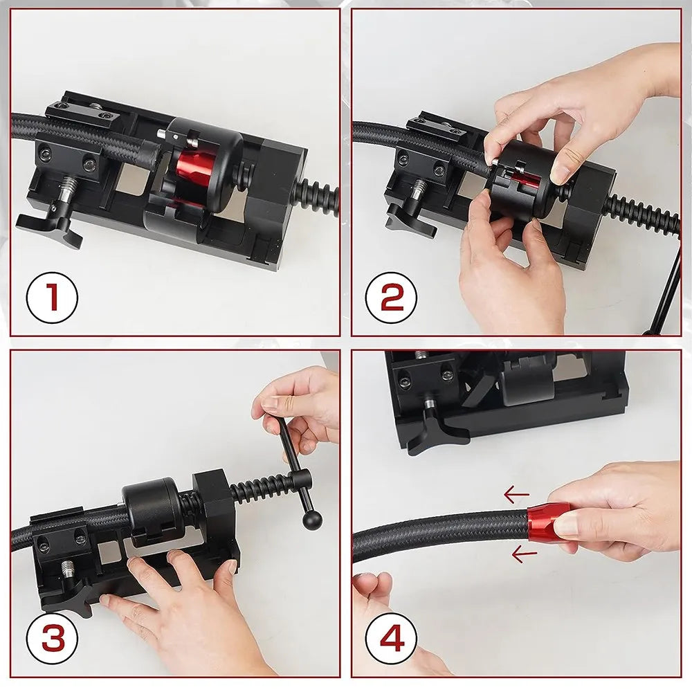 Fuel Line Fitting Installation Tool Kit 4AN-12AN